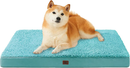 EHEYCIGA Orthopedic Dog Bed Large with Removable Washable Cover,Grey,41X27 | Egg Crate Foam Support,Durable Oxford Fabric,Non-Slip Bottom,Machine Washable,Soft Waterproof Plush Pet Bed Mat for Crate10