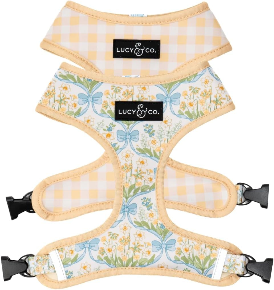 lucy-co-reversible-dog-harness-water-repellent-neoprene-dual-print-design-easy-swap-style-adjustable-comfort-fit-take-a-bow-reversible-harness-small