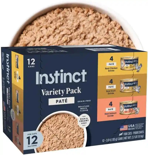 Instinct Original Grain Free Recipe Variety Pack Natural Wet Canned Cat Food by Nature'S Variety, 3 Ounce (Pack of 12) | Rich & Creamy Pate Texture, High Protein, Real Meat, Whole-Food Ingredients, Grain-Free, Hydration Support1