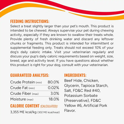Good 'N' Fun Rolls Long-Lasting Dog Treat, for Large Dogs, with Real Proteins, Beef Hide and Premium Chicken, Supports Dental Health, Mental Stimulation, 6 Count6