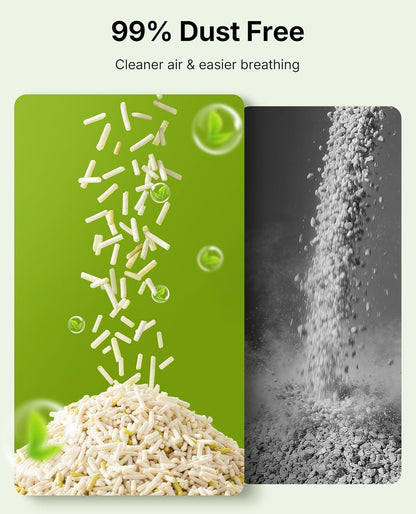PETKIT Tofu Cat Litter, Clumping Flushable, Urine Ph Detection Tofu Litter | 100% Natural Ingredients Plant Cat Litter, Dust-Free,Low Tracking and Odor Control2