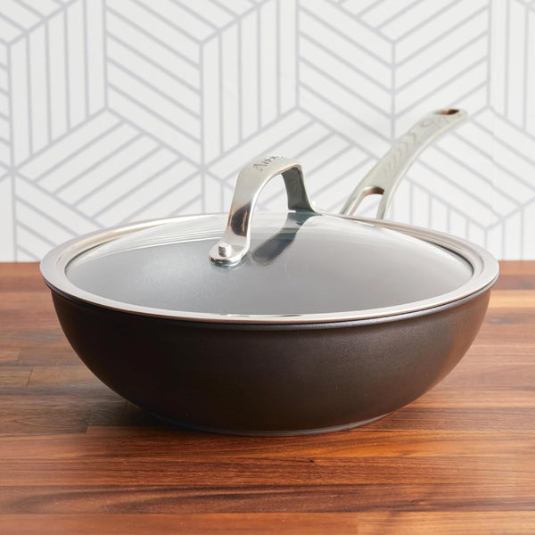 X Hybrid Nonstick Induction Stir Fry Wok Pan Cookware with Lid, Dishwasher Safe, Compatible with All Stovetops, 10 Inch - Charcoal Gray2