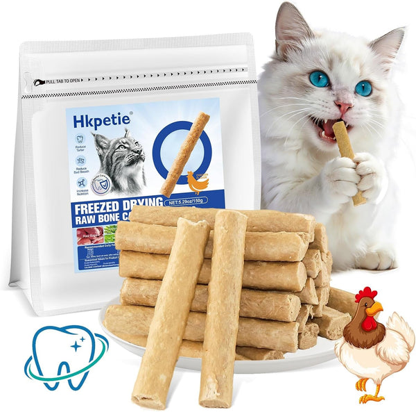 30G Freezed Dried Cat Chew Stick Chicken Flavor, Cat Dental Treats for Freshens Breath and Reduce Tartar, Feline Teething Sticks Cats Treats Snack12
