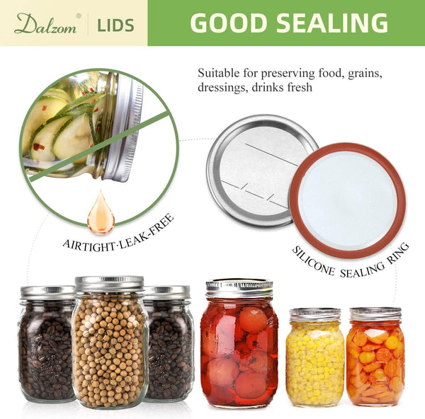 ® 72Pcs Canning Lids Regular Mouth, Premium Mason Jar Lids for Ball, Kerr Jars - Food Grade Material, 100% Fit & Airtight for Regular Mouth Mason Jars3