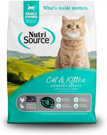 Nutrisource Grain Free Cat & Kitten Country Select, 4LB (Pack of 1)1