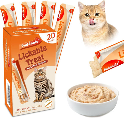 Lickable Cat Treats, High-Meat Purée, 0.5 Oz Tubes, 20 Count | High-Meat Purée with Minimal Ingredients and No Added Gums or Fillers; Thick, Smooth Texture for Treating or Meal Topping15