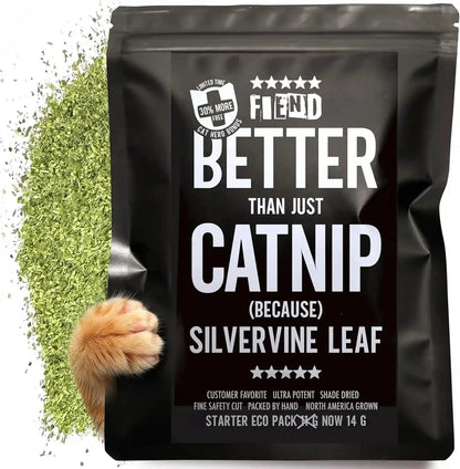 Catnip + Silvervine Safety-Cut Fine Cat Nip + Silver Vine 1.5 Cup (1.8 Oz) | VEGAN Ultra Potent Bulk Rescue Pack - North American - Go Ahead, Create a Monster! Human Food Grade FIEND7