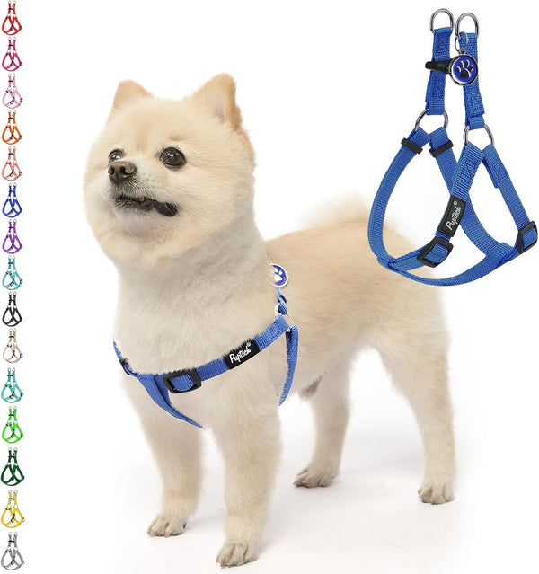 PUPTECK No Pull Dog Harness Soft Adjustable Basic Nylon Step in Puppy Vest Outdoor Walking with ID Tag16