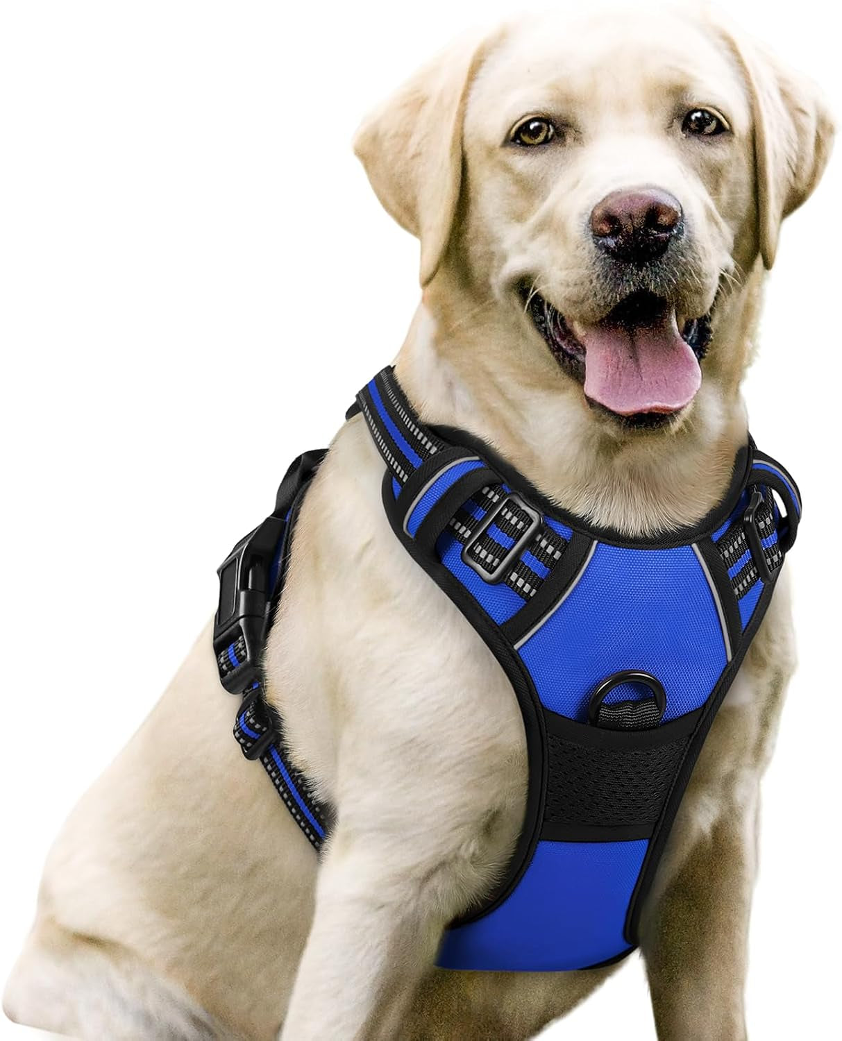 rabbitgoo-dog-harness-no-pull-for-large-dogs-with-2-leash-clips-pet-vest-no-choke-with-handle-adjustable-soft-padded-reflective-easy-control-for-walking-black-large
