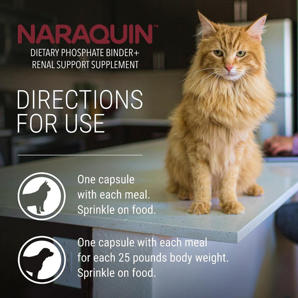 Nutramax Laboratories NARAQUIN™ Dietary Phosphate Binder + Renal Support Supplement for Cats & Dogs, 60 Count7