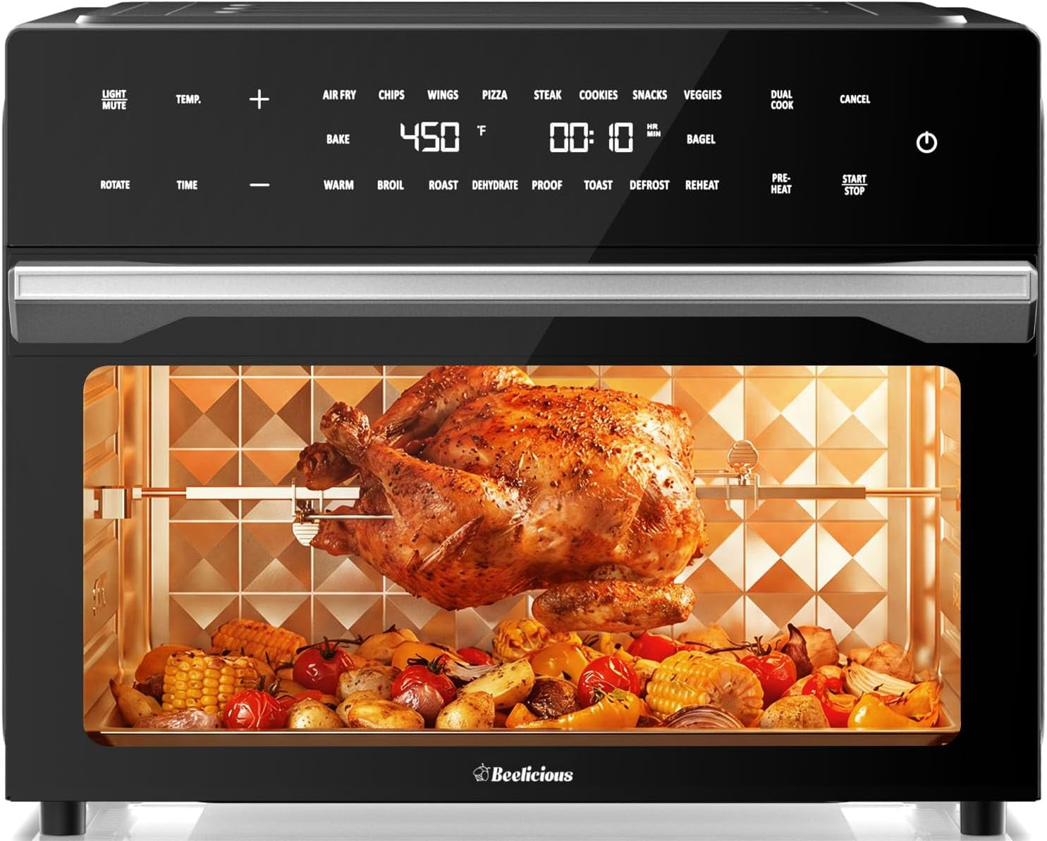 32qt-extra-large-air-fryer-19-in-1-air-fryer-toaster-oven-combo-with-rotisserie-and-dehydrator-digital-convection-oven-countertop-airfryer-fit-13-pizza-6-accessories-1800w-black