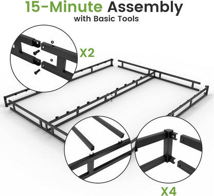 7 Inch Box Spring for Queen Bed, Quick Assembly Queen Size Metal Mattress Foundation with Fabric Cover, Strong Steel Frame, Heavy Duty, Low Profile Bed Frame Base Cama, Queen Upgraded Version5