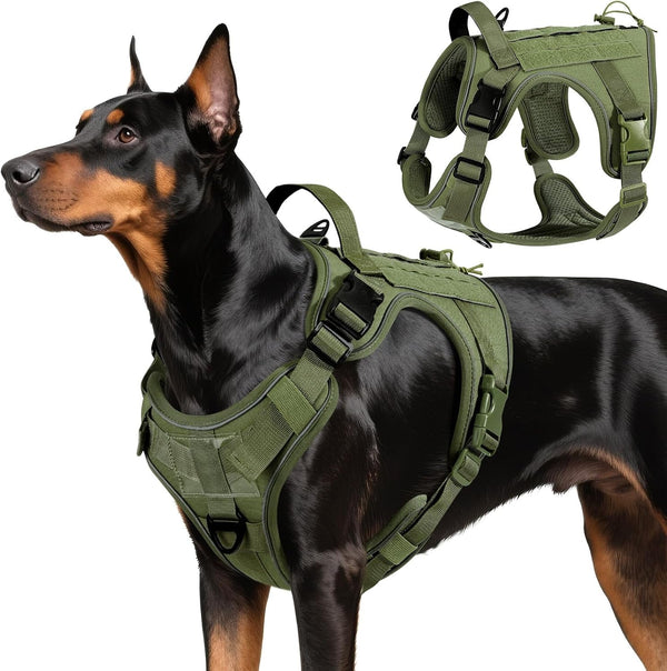 Vavopaw Dog Seat Belt Vest Harness for Car,2 in 1 Seatbelt Buckle | Soft Breathable Mesh,Adjustable Buckle,Nylon,Heavy Duty Pet Safety Seat Belts for Small Medium Large Pets,Black,L13
