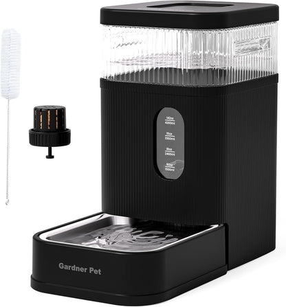 Gardner Pet 2.2 Gallon Automatic Dog Water Bowl Dispenser 8.5L Gravity Water Feeder with Stainless Steel Bowl & Maifan Stone Filter, Bpa-Free for for Cats and Dogs (Black, 2.2 Gallon)6