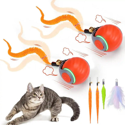 BABORUI 2Pack Interactive Cat Toy Ball - Automatic Interactive Cat Toys for Indoor Cats with 3 Tails, 2 Speeds Rechargeable Enrichment for Small/Medium/Large to Keep Them Busy8
