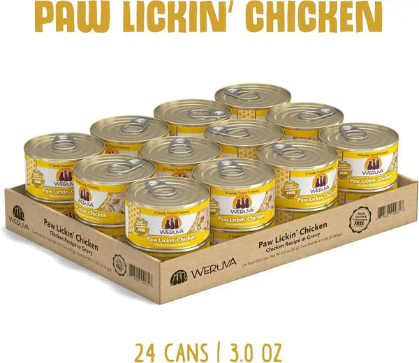 Weruva Classic Cat Food, Paw Lickin’ Chicken with Chicken Breast in Gravy, 3Oz Can (Pack of 24)2