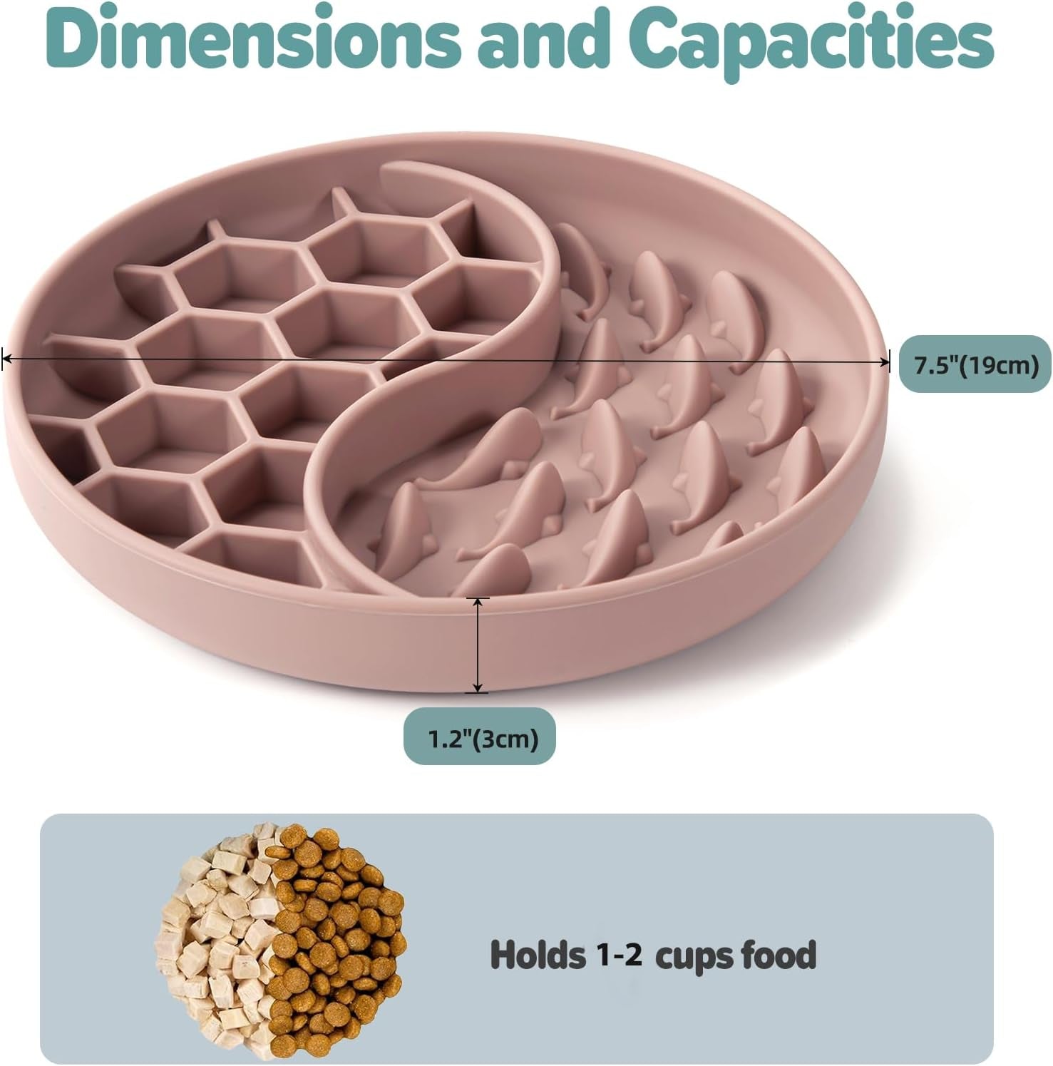 slow-feeder-dog-bowls-silicone-pet-food-bowls-with-suction-cups-non-slip-dog-feeding-slow-down-pet-eating-speed-for-fast-eaters-anxiety-relief-fun-added-pink