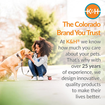 K&H Outdoor Elevated Dog Bed - Cooling Raised Dog Bed for Medium & Large Pets, Breathable Mesh Hammock Design, Indoor/Outdoor Washable Cover, Portable Metal Frame, Tan, Large 42X30In8