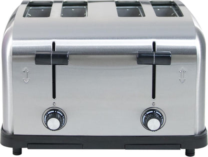 Commercial Toaster for Restaurant, 4 Slice Toaster,Commercial Bread Heating Machine, Automatic Pop-Up,Stainless Steel Bread Ovens,Silver8