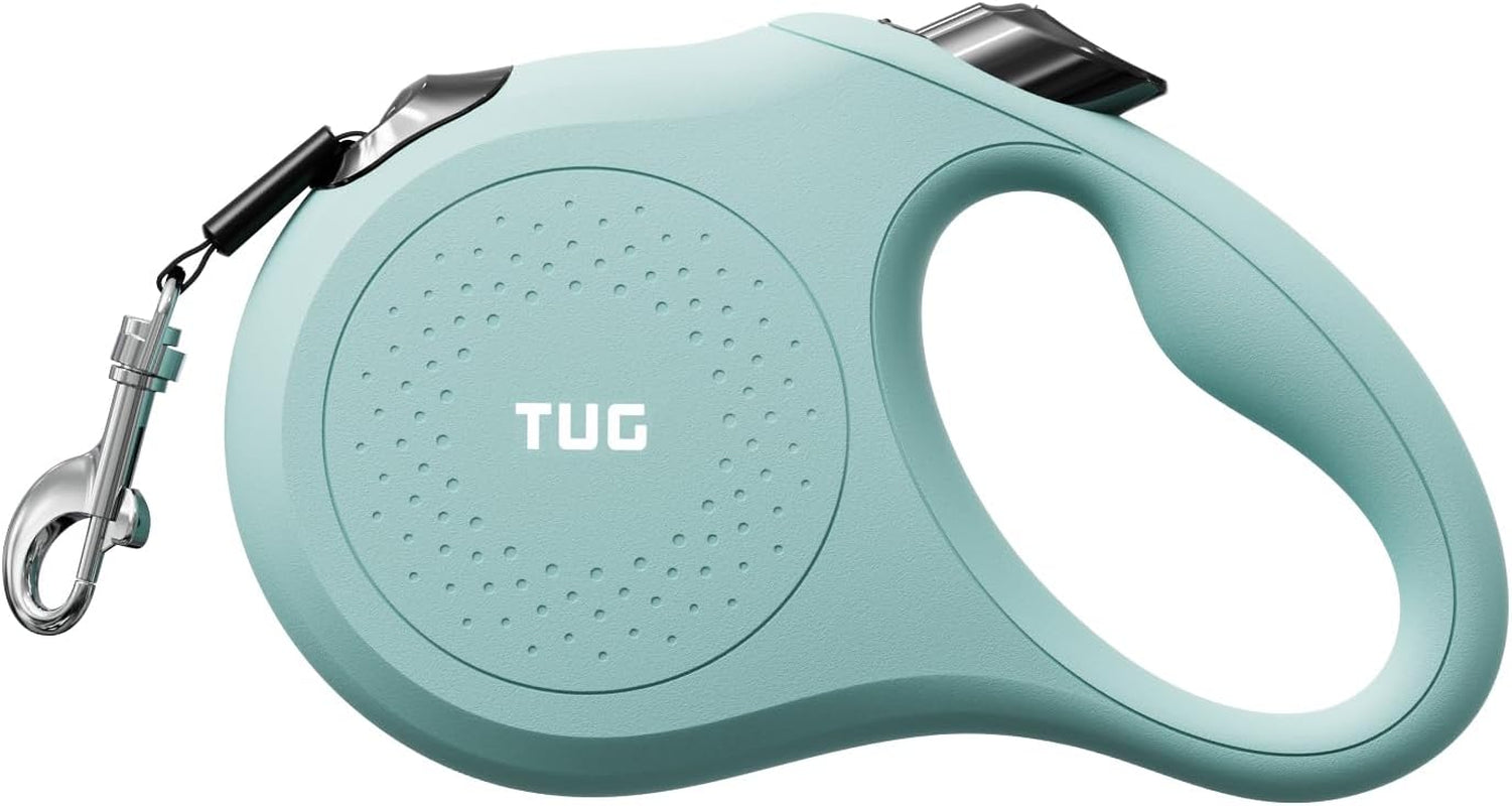 tug-quest-retractable-dog-leash-360-tangle-free-retraction-16-ft-strong-nylon-tape-small-cream