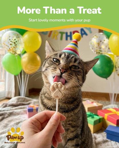 PAWUP Freeze Dried Chicken Cat Treats, High-Protein Cat Snacks, 10 Pack | Chicken First, High Protein, Interactive Feeding, Daily Rewards, Cat Lollipops Treat, Birthday Cat Treat, Interactive Feeding5