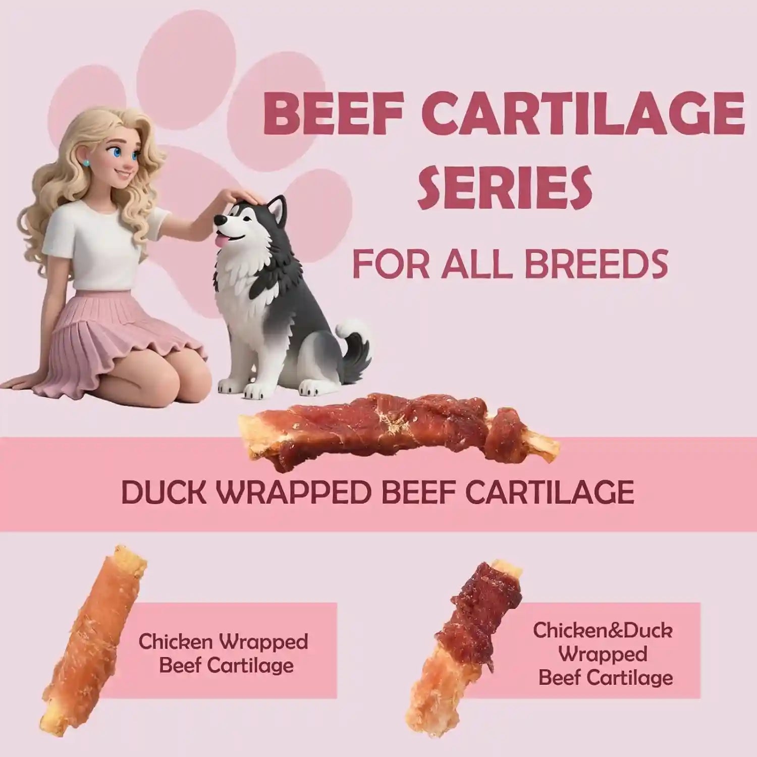 dog-treats-duck-wrapped-beef-cartilage-dog-chews-long-lasting-grain-free-rawhide-free-natural-dental-dog-bones-teeth-cleaning-training-treats-for-small-medium-large-dogs-healthy-pet-snacks