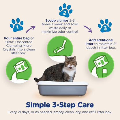 Ultra Clumping Micro Crystals Cat Litter - Dust Free, Soft on Paws, Fragrance Free - 5 Lbs.5