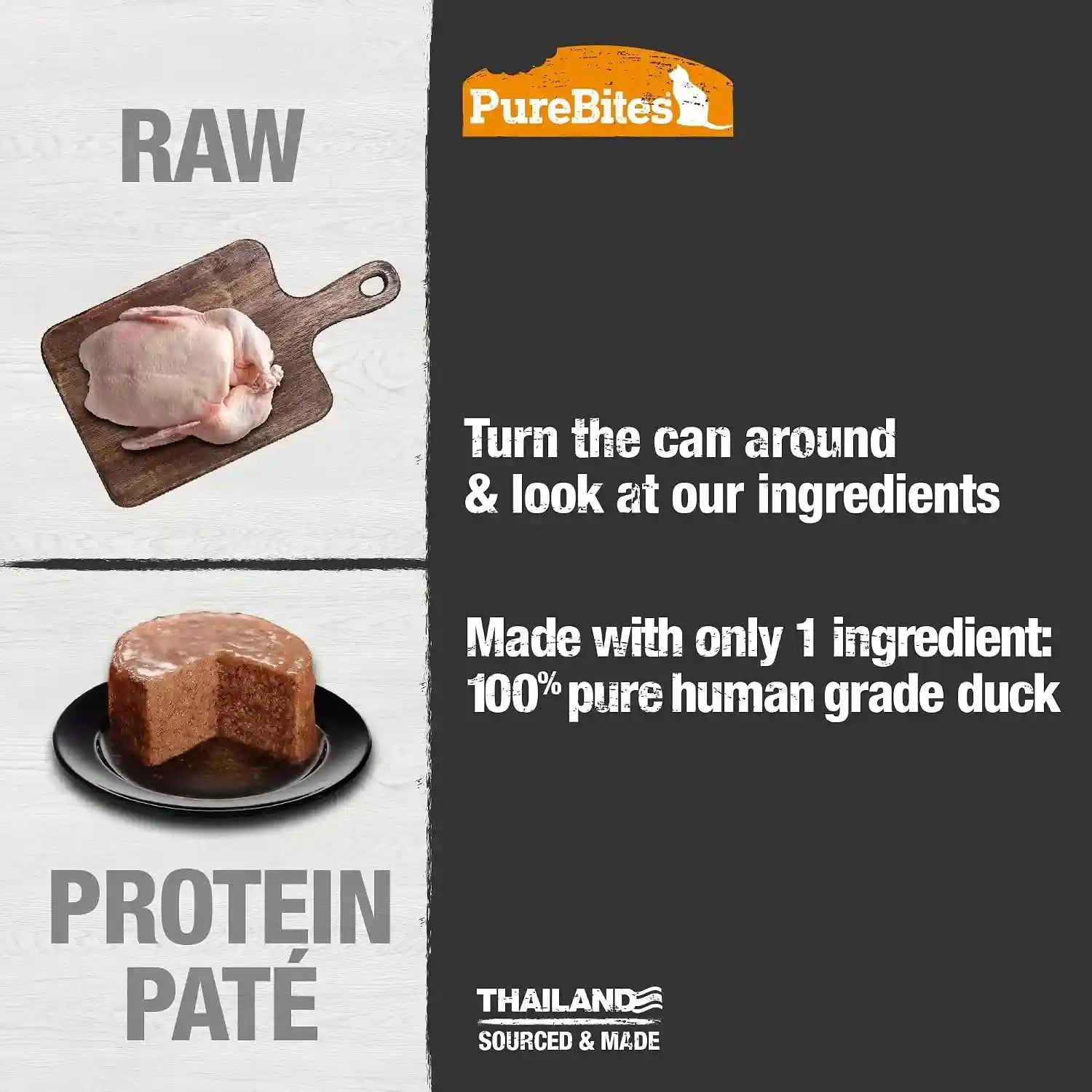 purebites-100-pure-duck-pate-cat-treat-2-5oz-can-only-1-ingredient-case-of-12