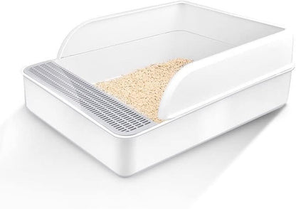 Dog Potty Training Toilet ﻿ Large Space Pet Cat Litter Box Splash Resistance Semi-Enclosed Deodorant Toilet Pan with Shovel for Cats Small Dogs(L Size)2