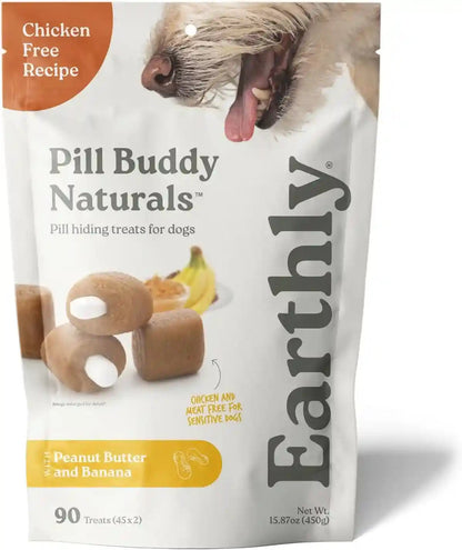 Presidio Earthly Pill Buddy Naturals - PB & Apple Recipe Pill Hiding Treats for Dogs - Make a Perfect Pill Concealing Pocket or Pouch for Any Size Medication - 30 Servings23