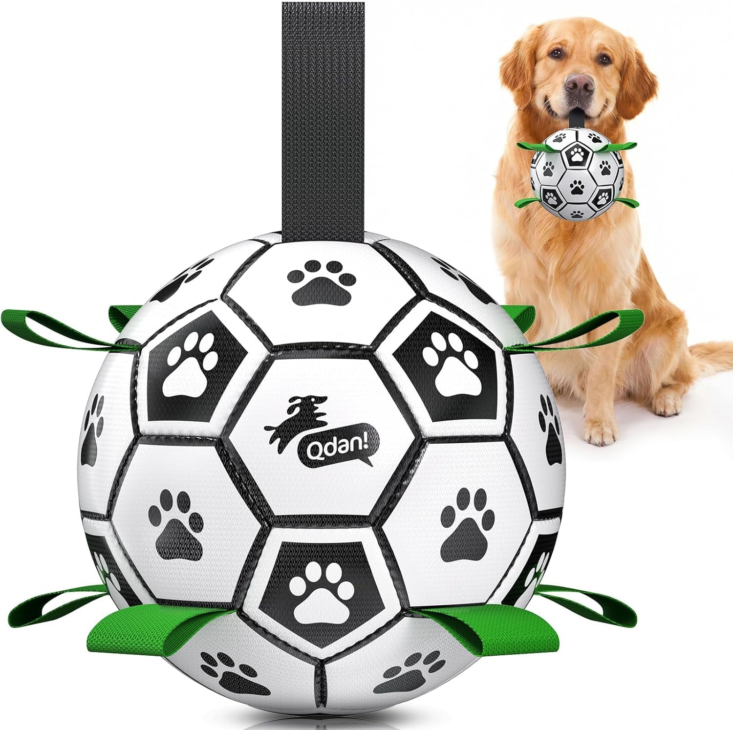 qdan-dog-toys-dog-balls-6-inch-dog-soccer-ball-with-straps-herding-balls-dog-birthday-toy-balls-for-20-40lbs-dogs-outdoor-puppy-toys-to-keep-them-busy-interactive-toy-for-tug-pool-water-toy-ball