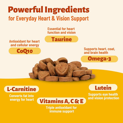 Taurine for Cats, with Coq10, L-Carnitine, Vitamins for Cats | Heart & Eye Health Cat Supplements | Suitable for Kittens, Adult & Senior Cats | Omega-3 to Nourish Skin & Coat | 7.76 Oz3