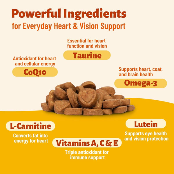 Taurine for Cats, with Coq10, L-Carnitine, Vitamins for Cats | Heart & Eye Health Cat Supplements | Suitable for Kittens, Adult & Senior Cats | Omega-3 to Nourish Skin & Coat | 7.76 Oz3