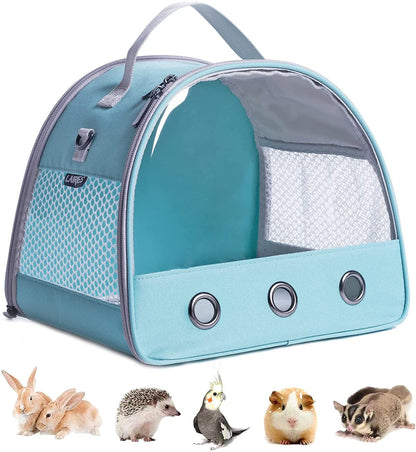 Guinea Pig Carrier Backpack, Clear Bubble Window Backpack for Guinea Pig, Bunny Rat Bird (Black, Carrier)17