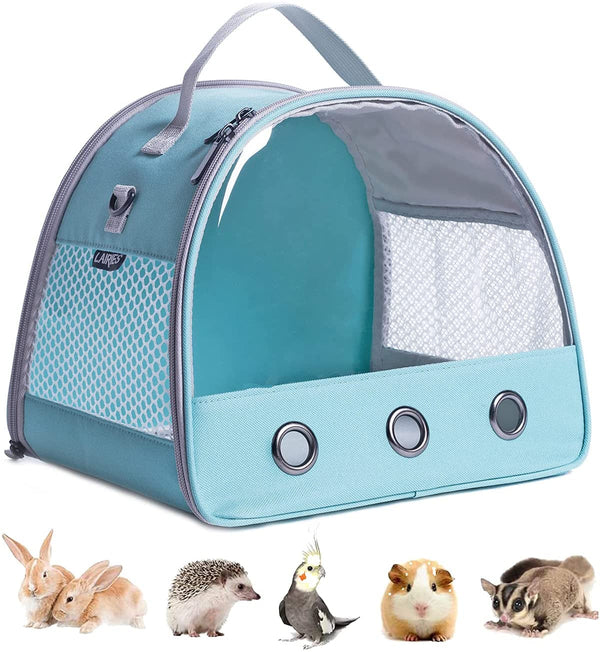 Guinea Pig Carrier Backpack, Clear Bubble Window Backpack for Guinea Pig, Bunny Rat Bird (Black, Carrier)17