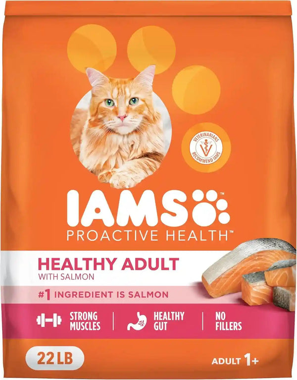 IAMS Proactive Health Healthy Adult Dry Cat Food, Salmon, 7 Lb | Veterinarian-Recommended, Real Salmon #1 Ingredient, Supports Muscle, Heart, Digestion, Skin & Teeth11