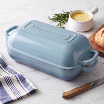 Large Cast Iron Dutch Oven Dome Pot with Lid, Enameled Bread Oven, Bread Pan for Homemade Sourdough Bread Baking, 6QT, Sea Salt5