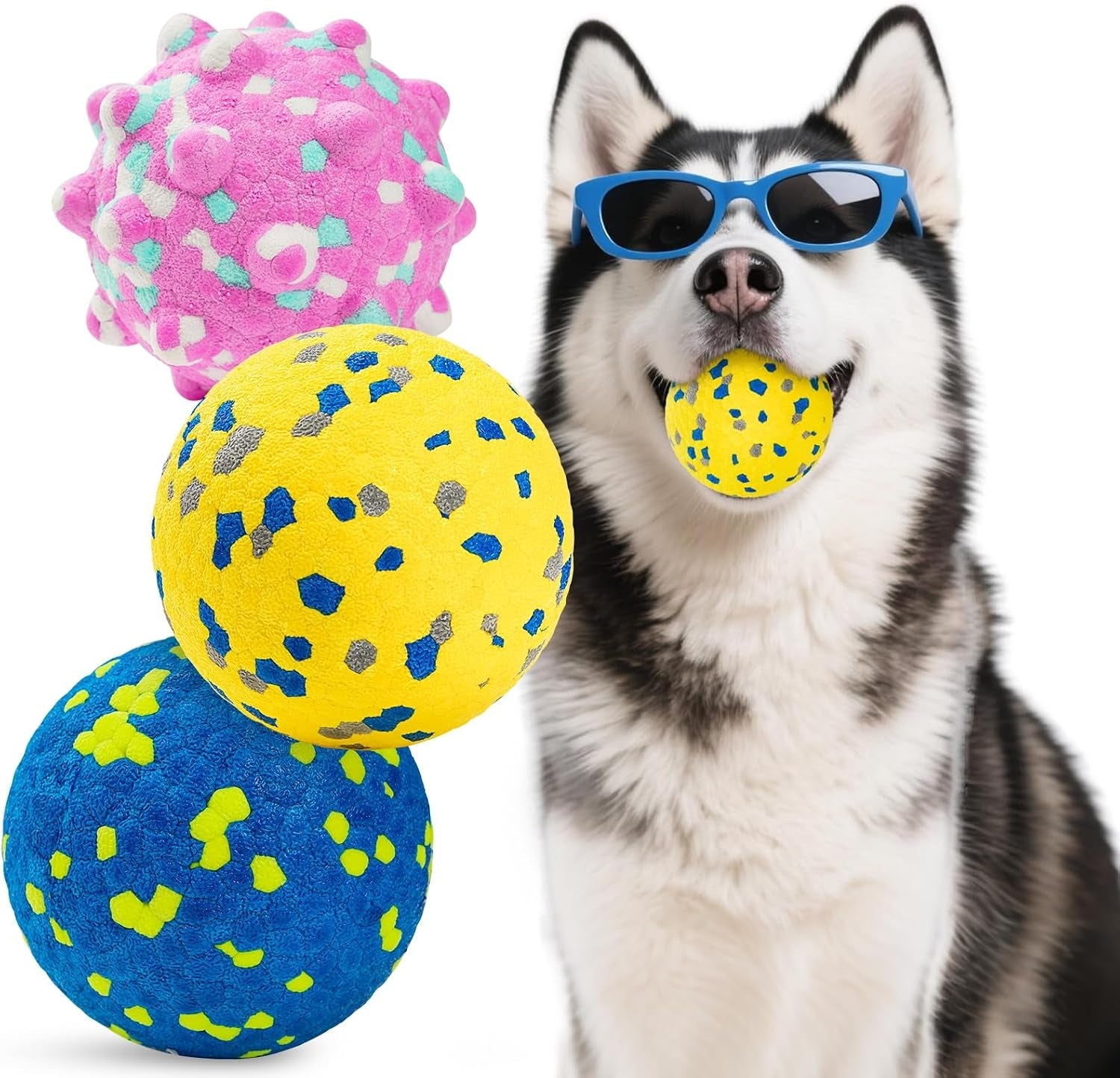 hippih-indestructible-squeaky-dog-toys-interactive-dog-balls-2-pack-chew-toys-for-aggressive-chewers-natural-rubber-puppy-toy-for-large-medium-dogs-tough-puppy-teething-toy-relieve-anxiety