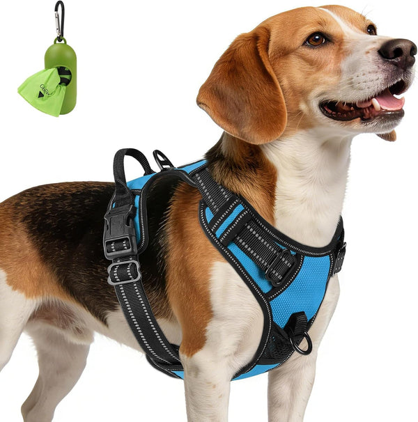 Joytale No Pull Dog Harness Medium Sized Dog, Front Clip, Black | Grab Handle for Instant Control, Padded & Adjustable Vest, Sturdy Metal D-Rings, for Safe Training & Daily Walking41