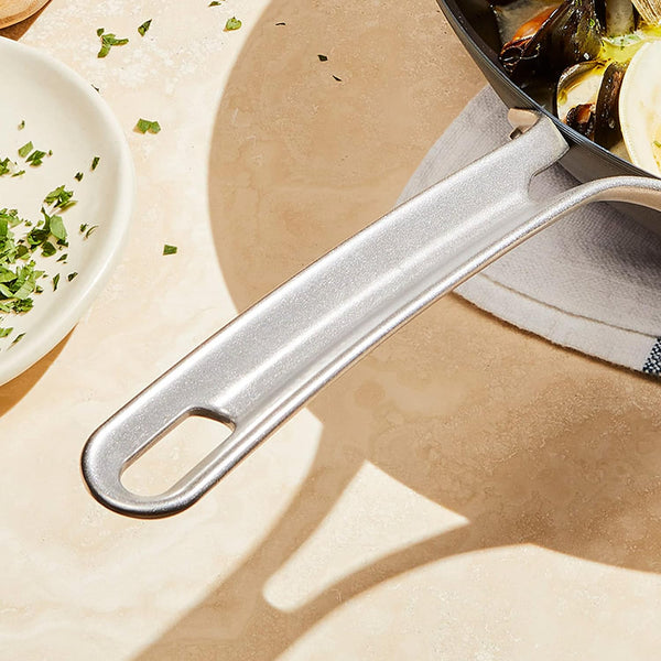 X Food 52 Five Two Essentials: Carbon Steel 12" Wok with Foldable Rack, Pfas-Free, Multi Clad, Induction, Dishwasher Safe, Oven Safe, Black5