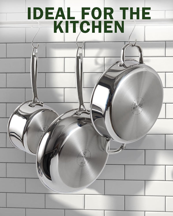 Tri-Ply Clad 12-Inch Stainless Steel Wok Pan with Lid, Flat Bottom Wok Stir Fry Pan, Dishwasher and Oven-Safe, Compatible with All Cooktops6