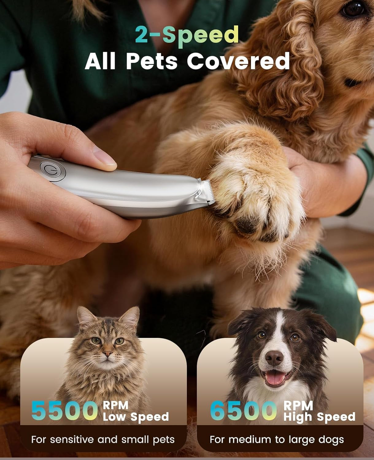 oneisall-dog-paw-trimmer-with-led-light-skin-friendly-curved-blade-low-noise-paw-clippers-2-speed-6500-rpm-for-dogs-cats-cordless-between-toes-sensitive-areas