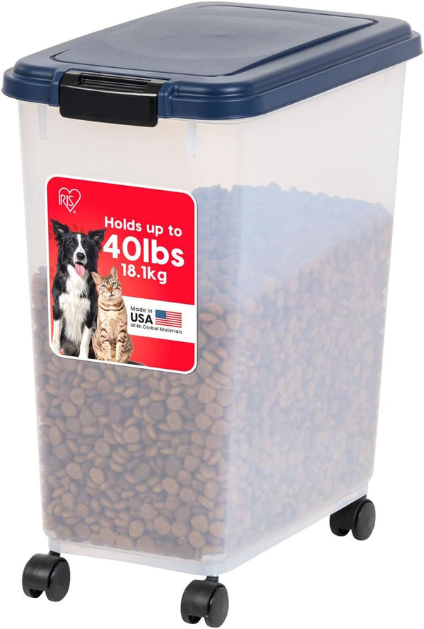 IRIS USA Dog Food Storage Container, Airtight, 30 Lb Capacity, Wheels | Airtight Seal Keeps Kibble, Bird Seed, and Pet Food Fresh While Wheels Provide Easy Mobility around the Home.13