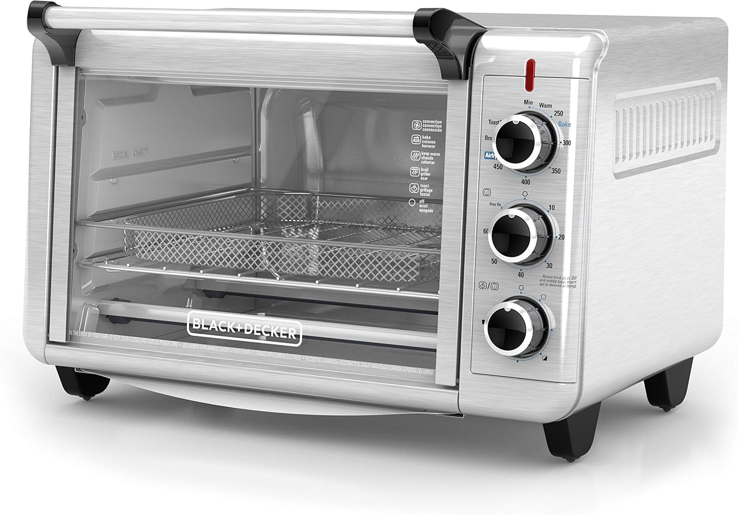 black-decker-crisp-n-bake-air-fry-toaster-oven-stainless-steel-to3215ss-6-slice