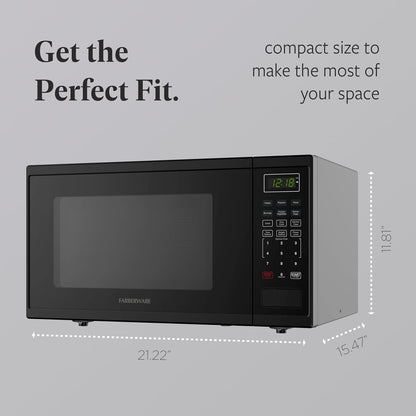 1.1 Cu. Ft. Countertop Microwave Oven – 1000 Watts Power, Auto Cook Settings, Defrost, Easy Clean and Child Safety Lock - Black4