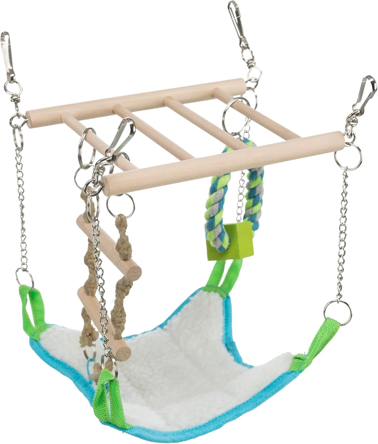 trixie-small-animal-suspension-bridge-hanging-cage-accessory-with-hammock-and-climbing-toys-ladder-and-ring-ideal-for-rats-ferrets-guinea-pigs-mice
