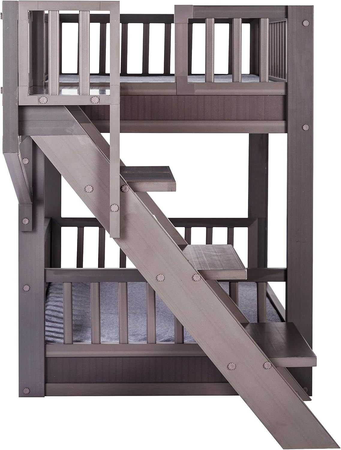 new-age-pet-ecoflex-aspen-dog-bunk-bed-in-grey-memory-foam-cushions-wide-stairs-non-toxic-easy-assembly