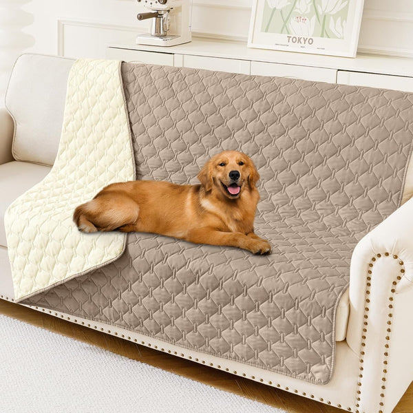 Smiry Waterproof Dog Bed Cover, Reversible Pet Blanket for Sofa Couch | Soft Washable Dog Blanket, Leakproof Couch Cover for Dogs Cats & Furniture Protection, 52X82, Grey/Dark Grey69