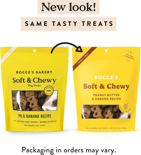Bocce'S Bakery PB & Banana Flavor Soft & Chewy Dog Treats, 6 Oz | Oven Baked, Wheat-Free Everyday Dog Treat Cookies - Made with Real, Limited Ingredients and Baked in the USA2