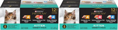 Purina Pro Plan High Protein Wet Kitten Food Variety Pack, DEVELOPMENT Kitten Favorites - (Pack of 24) 3 Oz. Cans15